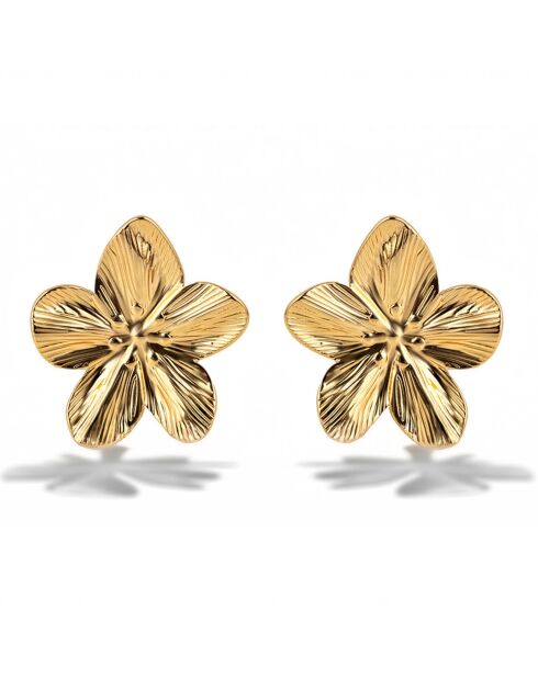 Boucles d'oreilles en Acier plaqué Or jaune dorées