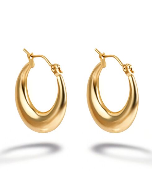 Boucles d'oreilles Lyric en Acier plaqué Or jaune dorées