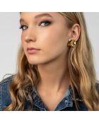 Boucles d'oreilles en Acier plaqué Or jaune dorées