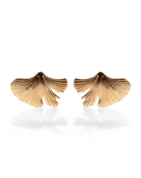 Boucles d'oreilles en Acier plaqué Or jaune dorées