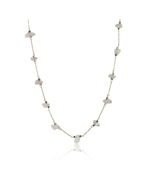 Amara halsketting in goud/roze kristallegering