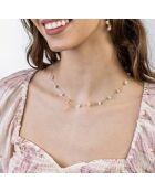 Collier Amara en Alliage & Cristaux doré/rose