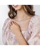 Collier Amara en Alliage & Cristaux doré/rose