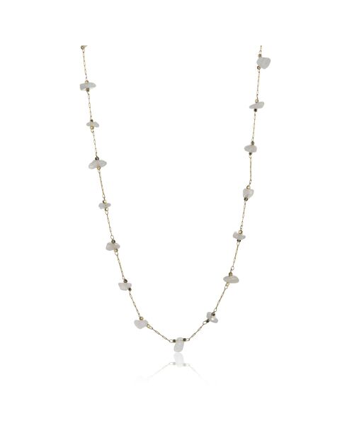 Amara halsketting in goud/roze kristallegering