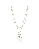 Collier Brynlee en Acier plaqué Or jaune & Turquoise doré/bleu clair