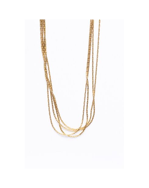 Collier Paislee en Acier plaqué Or jaune doré