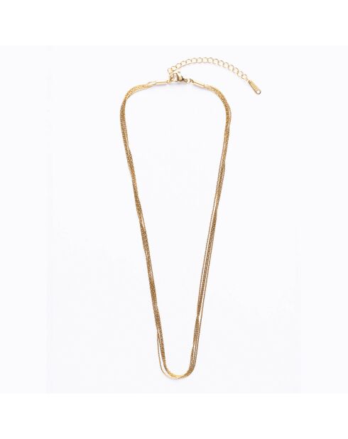Collier Paislee en Acier plaqué Or jaune doré