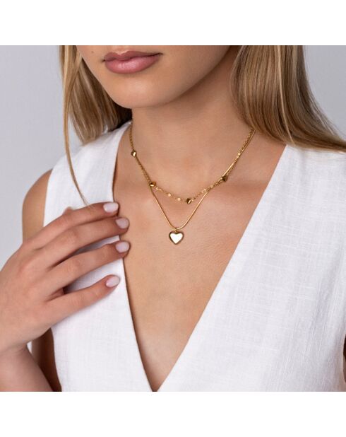 Malani Halskette aus vergoldetem gelbvergoldetem Stahl