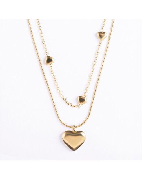 Malani Halskette aus vergoldetem gelbvergoldetem Stahl