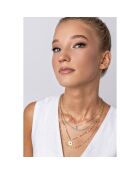Collier Alicia en Acier plaqué Or jaune & Turquoise doré/bleu clair