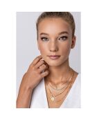 Collier Alicia en Acier plaqué Or jaune & Turquoise doré/bleu clair