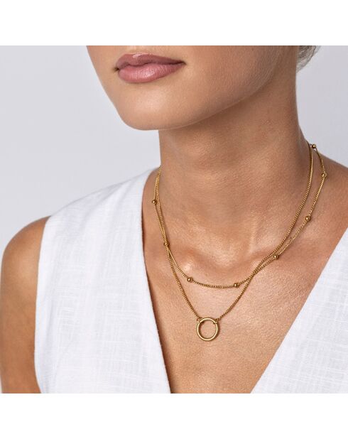 Collana Lyric in acciaio placcato oro giallo