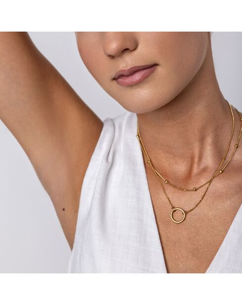 Collana Lyric in acciaio placcato oro giallo