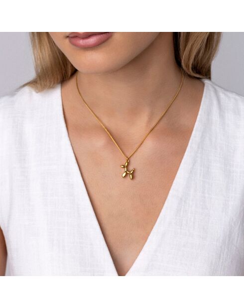 Collana in acciaio placcato oro giallo