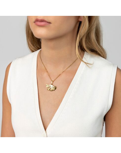 Collier en Acier plaqué Or jaune doré