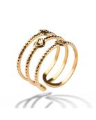 Bague en Acier plaqué Or jaune dorée