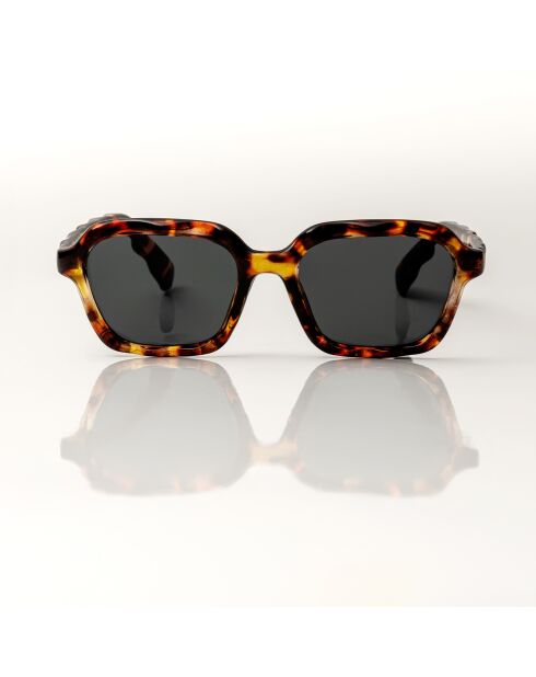 Lunettes de Soleil Violet écailles marron