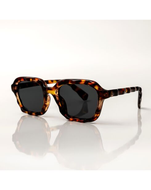 Lunettes de Soleil Violet écailles marron