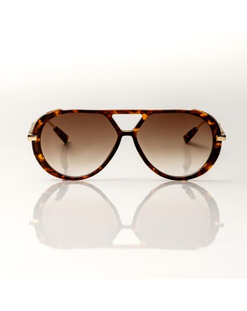 Lunettes de Soleil Emilia écailles marron
