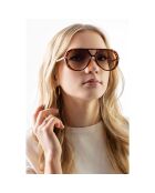 Lunettes de Soleil Emilia écailles marron