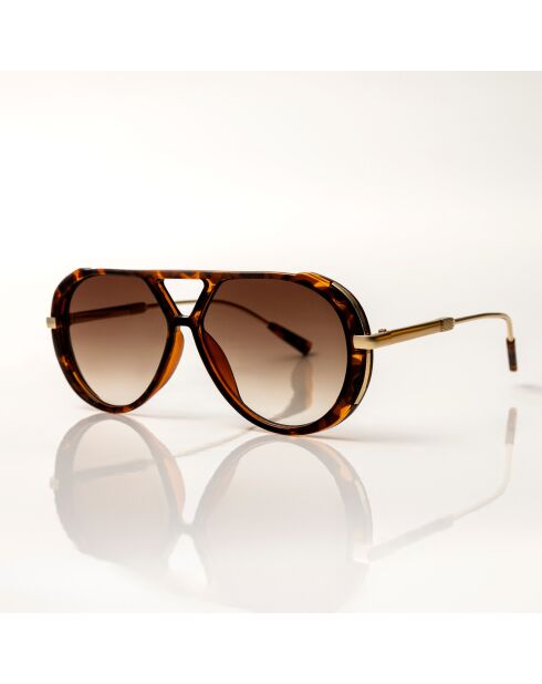 Lunettes de Soleil Emilia écailles marron