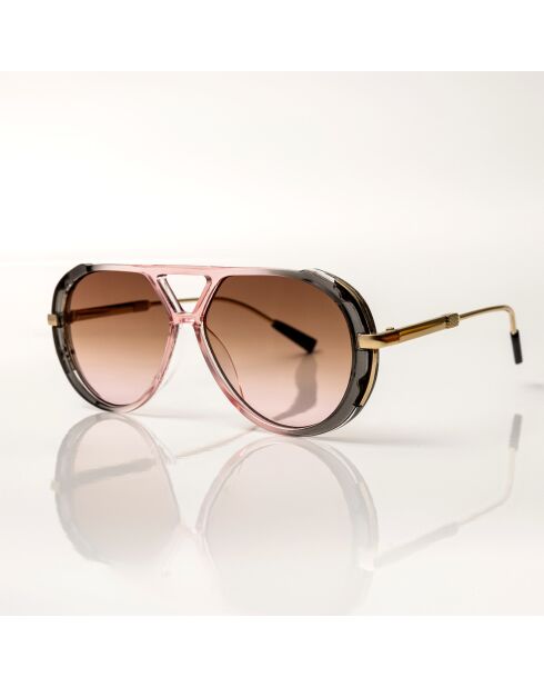 Lunettes de Soleil Emilia écailles grises
