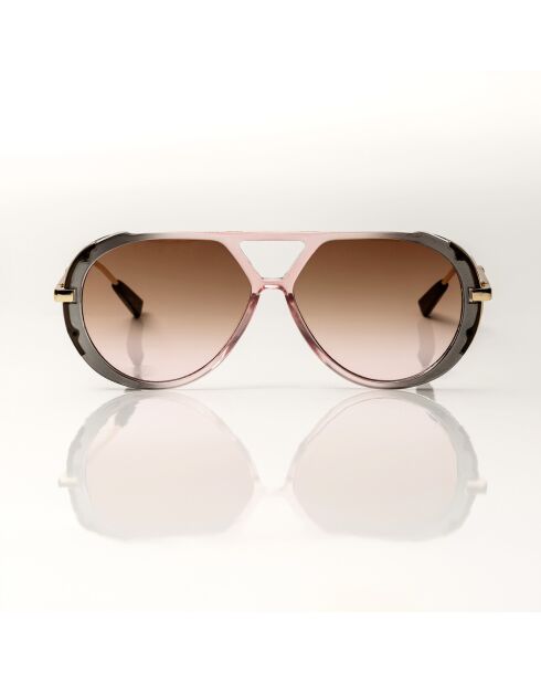Lunettes de Soleil Emilia écailles grises
