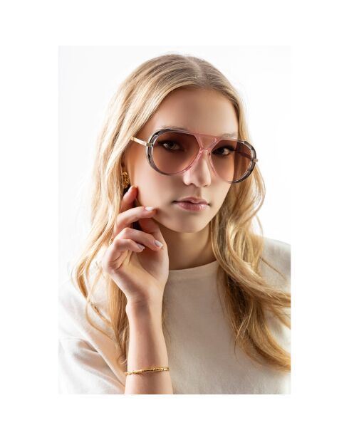 Lunettes de Soleil Emilia écailles grises
