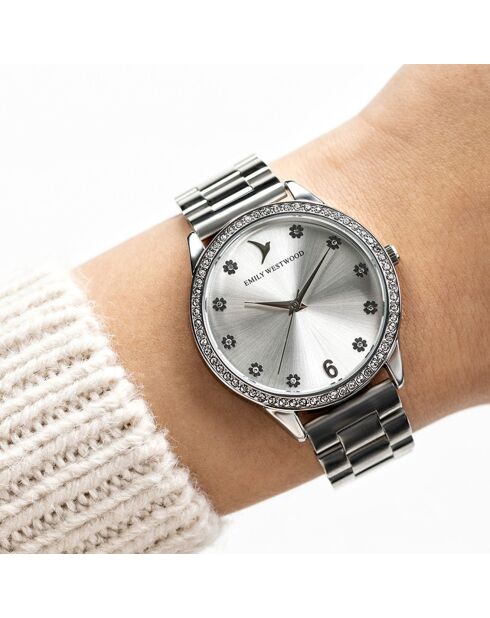 Montre en Acier argentée