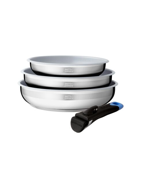 3 Poêles grises