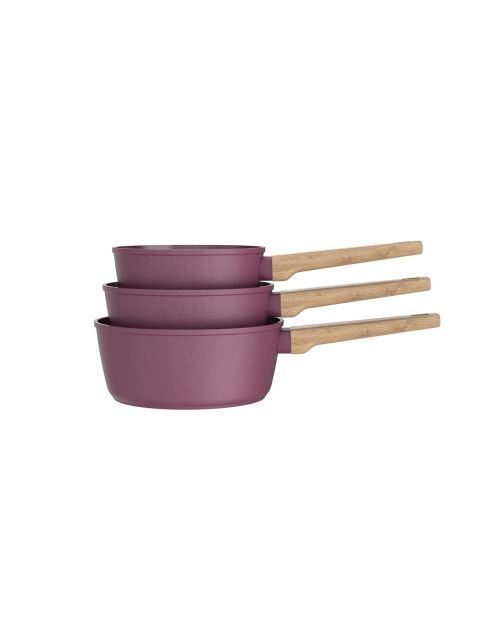3 Casseroles violettes