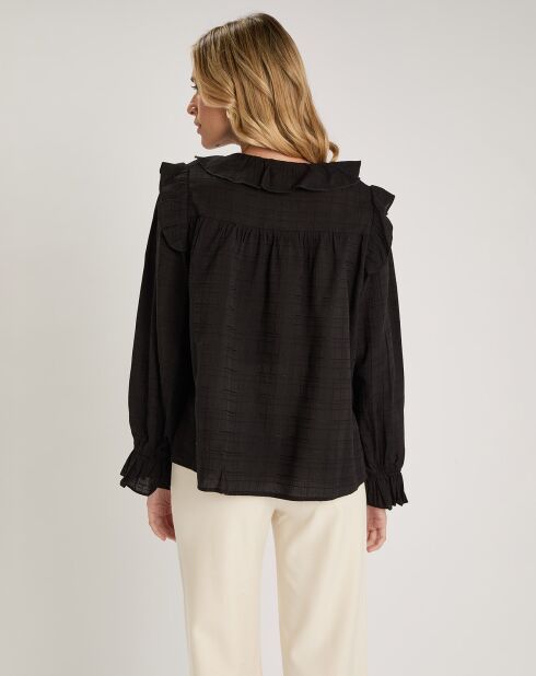 Top en Coton & Lin Inaya noir