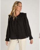 Top en Coton & Lin Inaya noir