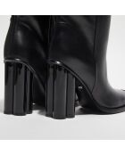 Bottines en Cuir Clover noires - Talon 10 cm