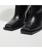 Bottes en Cuir Clover noires - Talon 10 cm