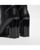 Bottes en Cuir Clover noires - Talon 10 cm