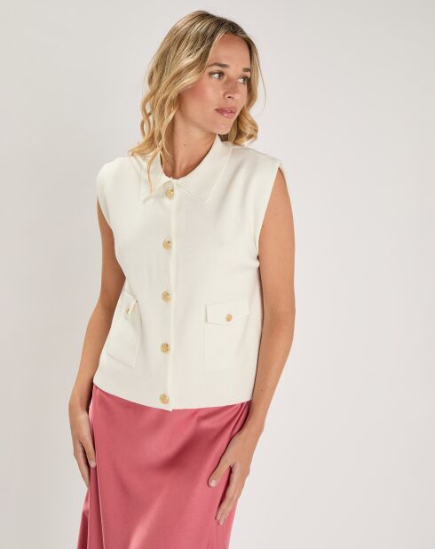 Cardigan Levamaya blanc