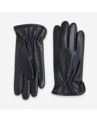 Gants en cuir Élia noirs