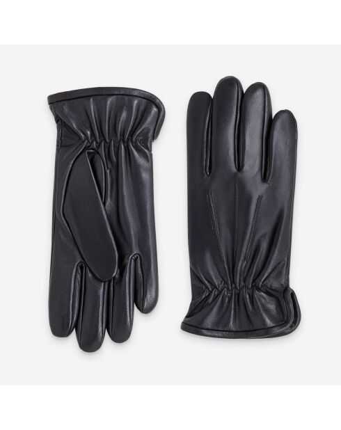 Gants en cuir Élia noirs