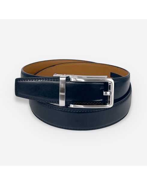Ceinture automatique cuir de vachette homme-Largeur 35mm-bleu