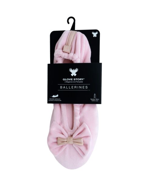 Ballerines-double-noeud rose-rose