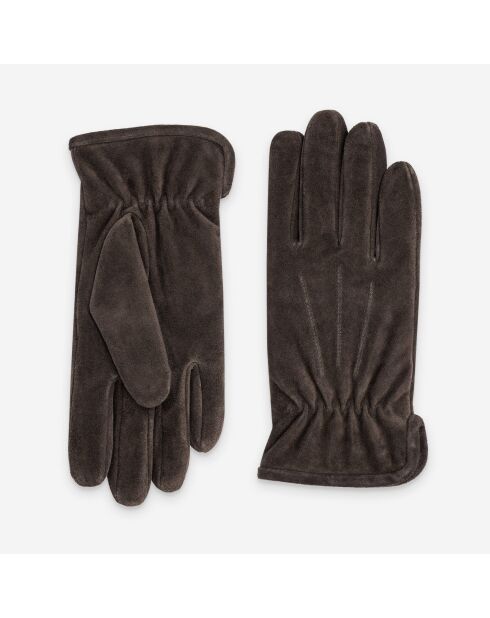 Gants en cuir Loris bruns