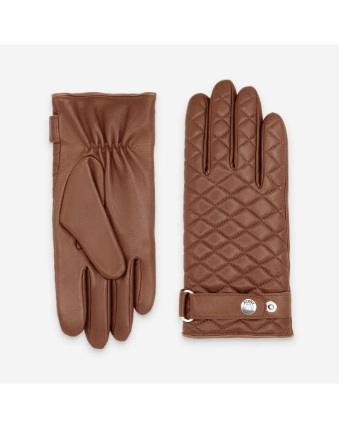 Gants en cuir à doublure en cachemire Arsène liège