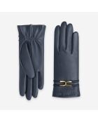 Gants cuir agneau-20%cachemire 40% laine 40% nylon-21643CA-bleu-jean