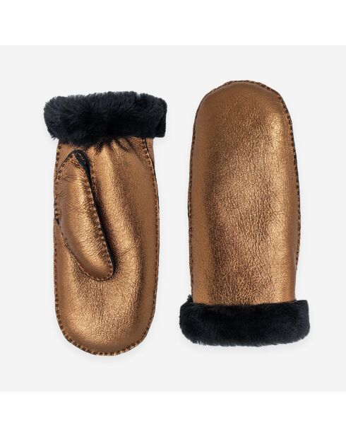 Moufles cuir-100% mouton-21469SH-copper