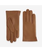 Gants cuir agneau-100% soie-62007SN-cork
