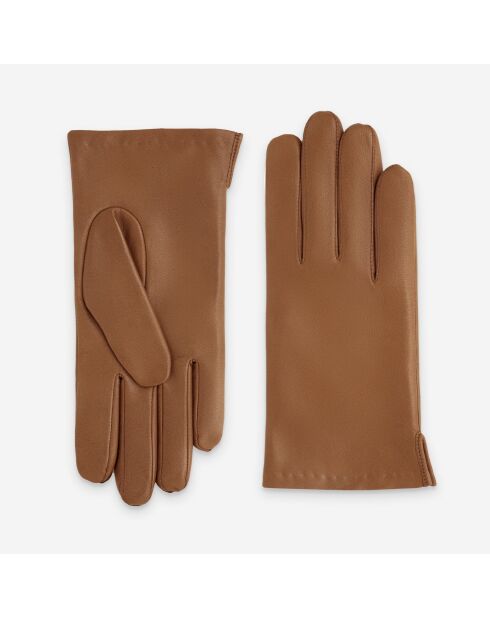 Gants cuir agneau-100% soie-62007SN-cork