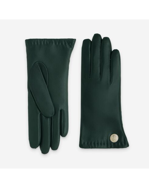 Gants cuir agneau-100% cachemire-21525CA-pine