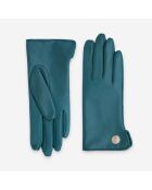 Gants cuir agneau-100% soie-Tactile-21524SN-crystal-teal