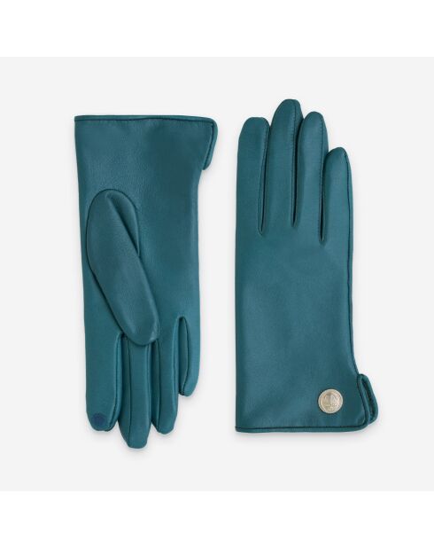 Gants cuir agneau-100% soie-Tactile-21524SN-crystal-teal